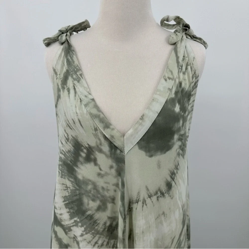 Venti6 Made in Italy Tie Dye Boho Maxi Dress Asymmetric‎ Handkerchief Hem Size S